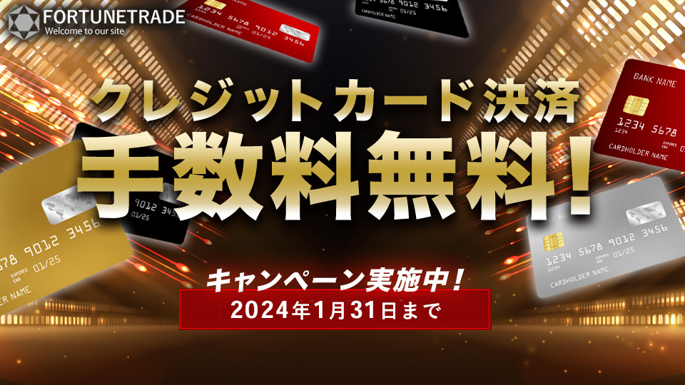 クレジットカード決済手数料無料！ キャンペーン実施中！ 2024年1月31日まで