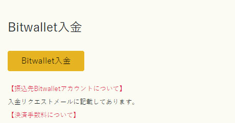 イメージ：Bitwallet入金依頼を実施